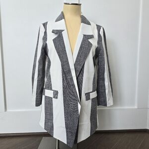 New York & Company Black and White Blazer Jacket